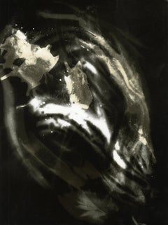 Embrace - unique silver gelatin abstract contemporary black and white photogram
