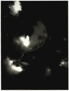 Man on the Moon - unique moon contemporary abstract black and white photograph