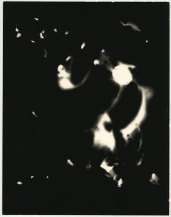 Music of the Night - photogramme contemporain unique en gélatine argentique noire et blanche