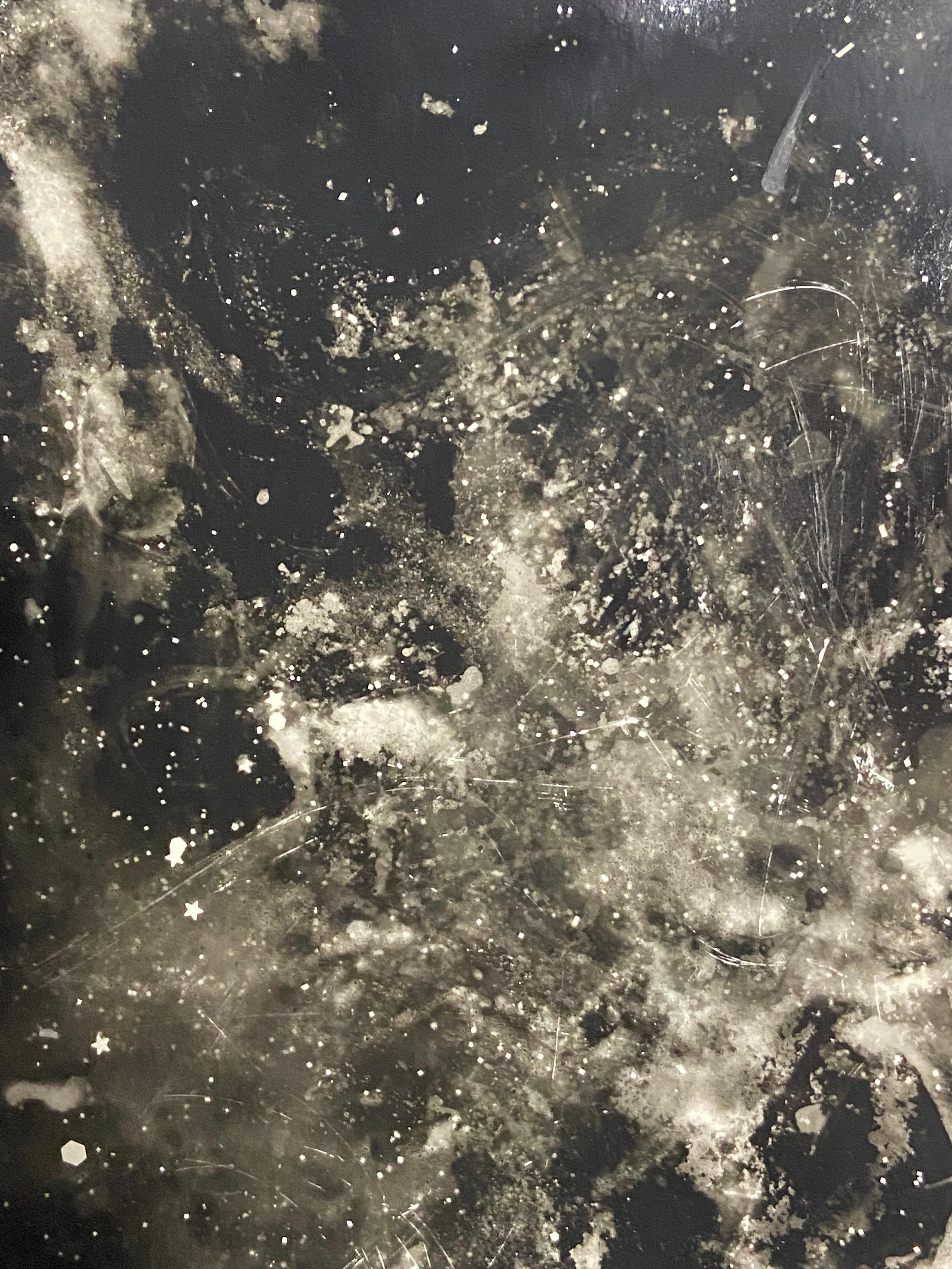 Starry Night - abstraktes, einzigartiges, zeitgenössisches Fotogramm aus Silbergelatinesatin im Altprozess – Photograph von Kimberly Schneider Photography