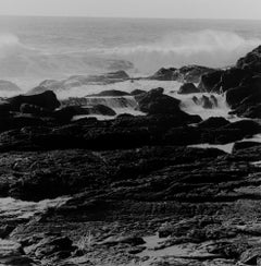Wave Study 2 - loose print - black and white waves film landscape photograph 