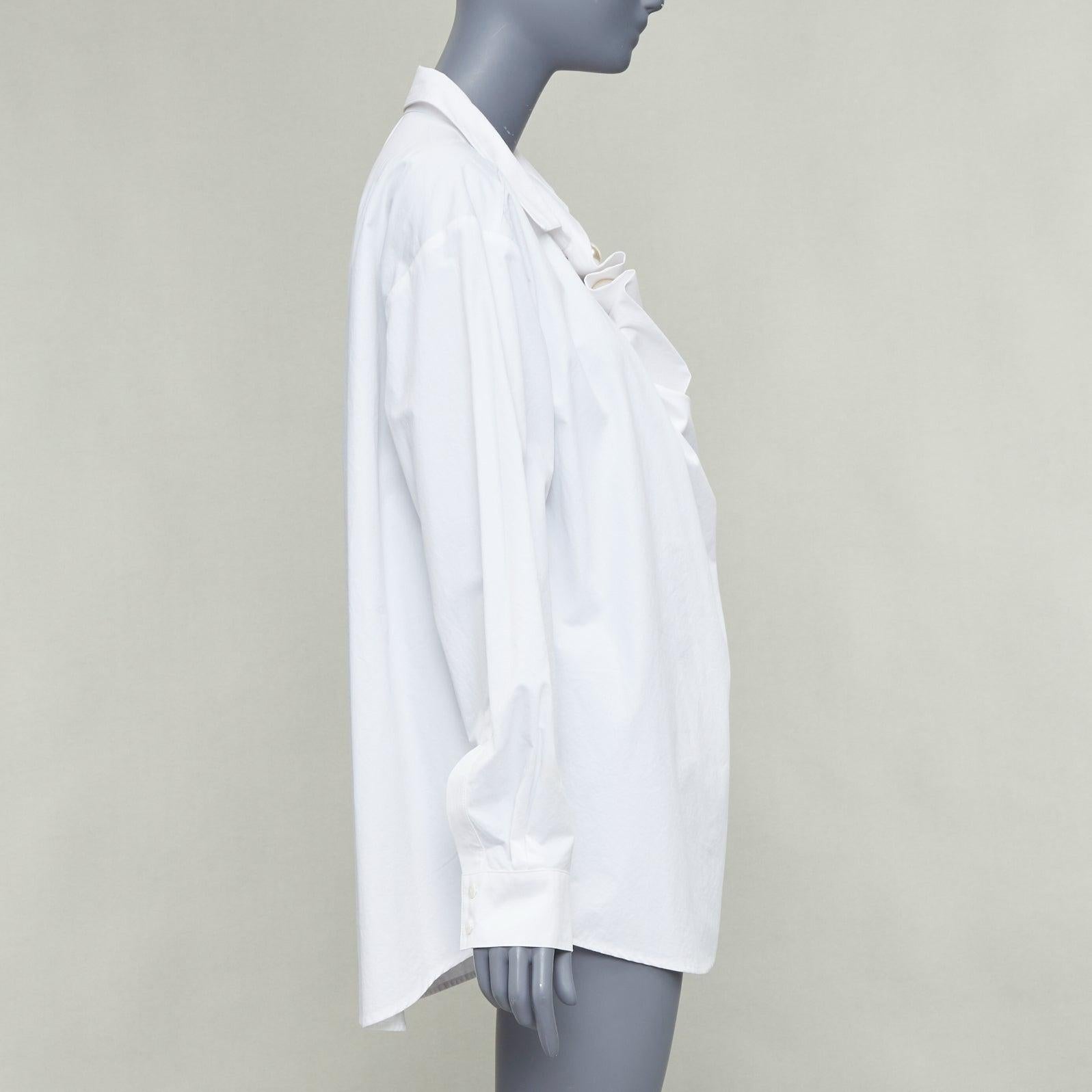 KIMHEKIM Esta noche Venus fruncido botones perla camisa oversize asimétrica FR36 S en Bueno estado para la venta en Hong Kong, NT