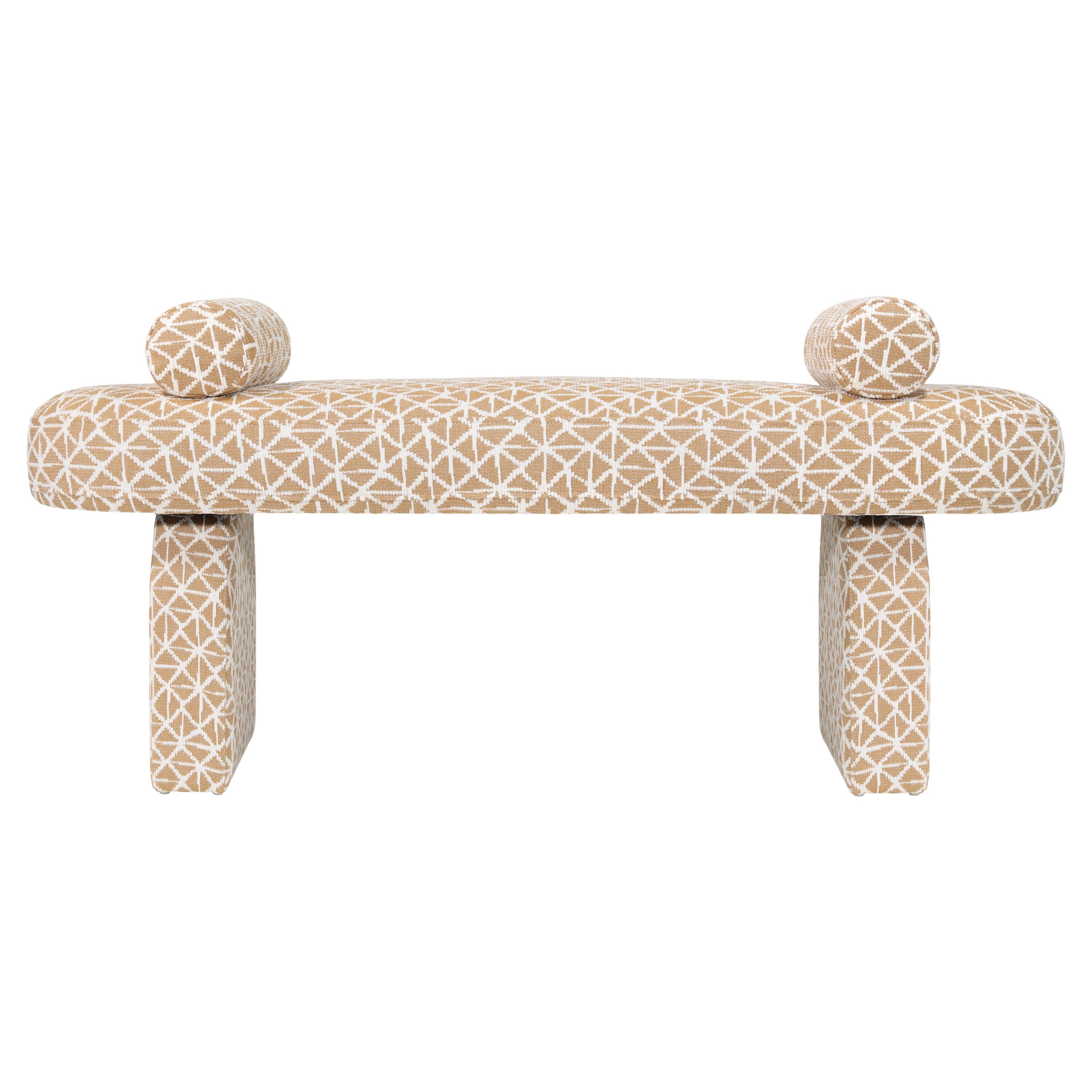 Panca Kimi - Panca contemporanea completamente imbottita con curve morbide