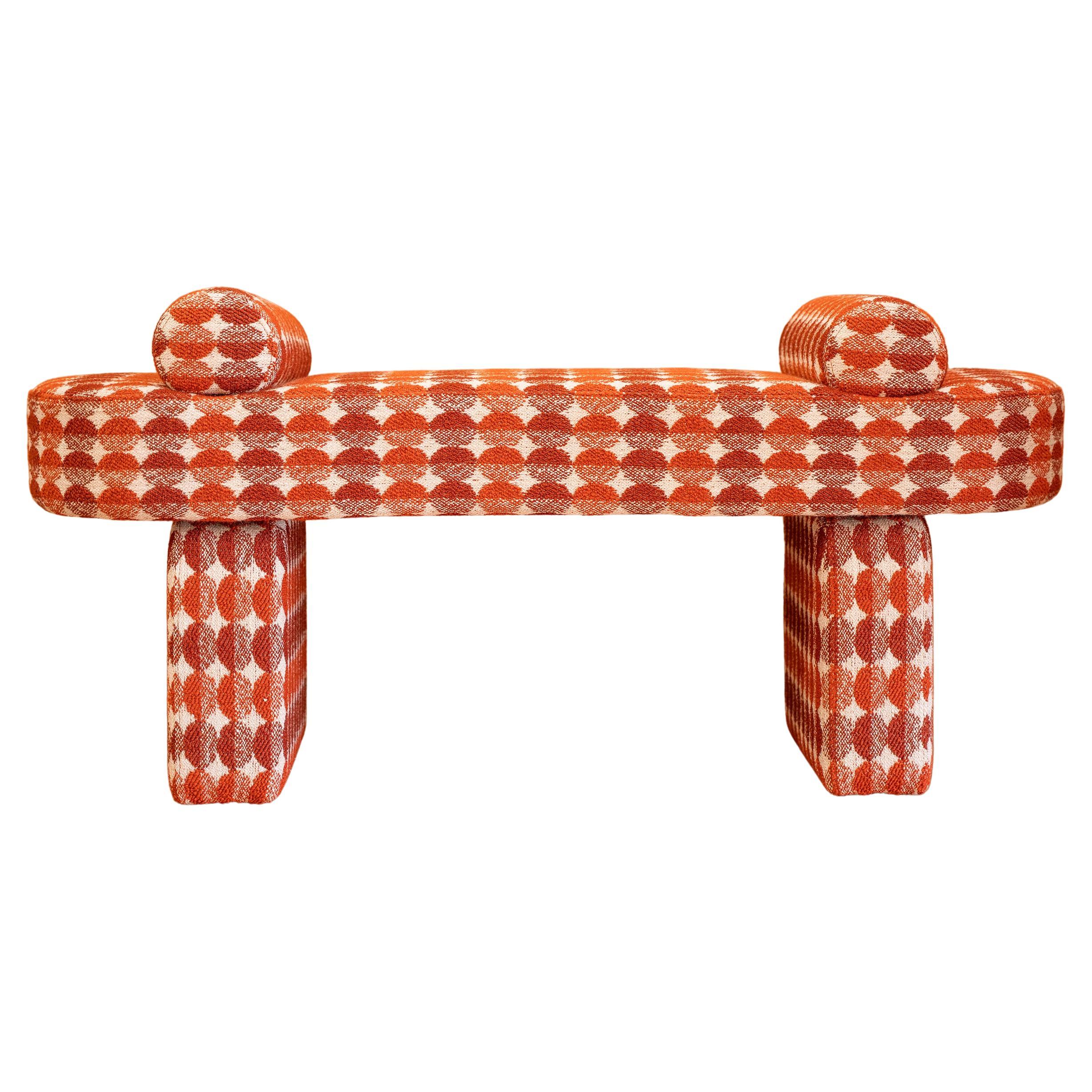Kimi bench - Contemporary Fully Upholstered Bench with Soft Curves