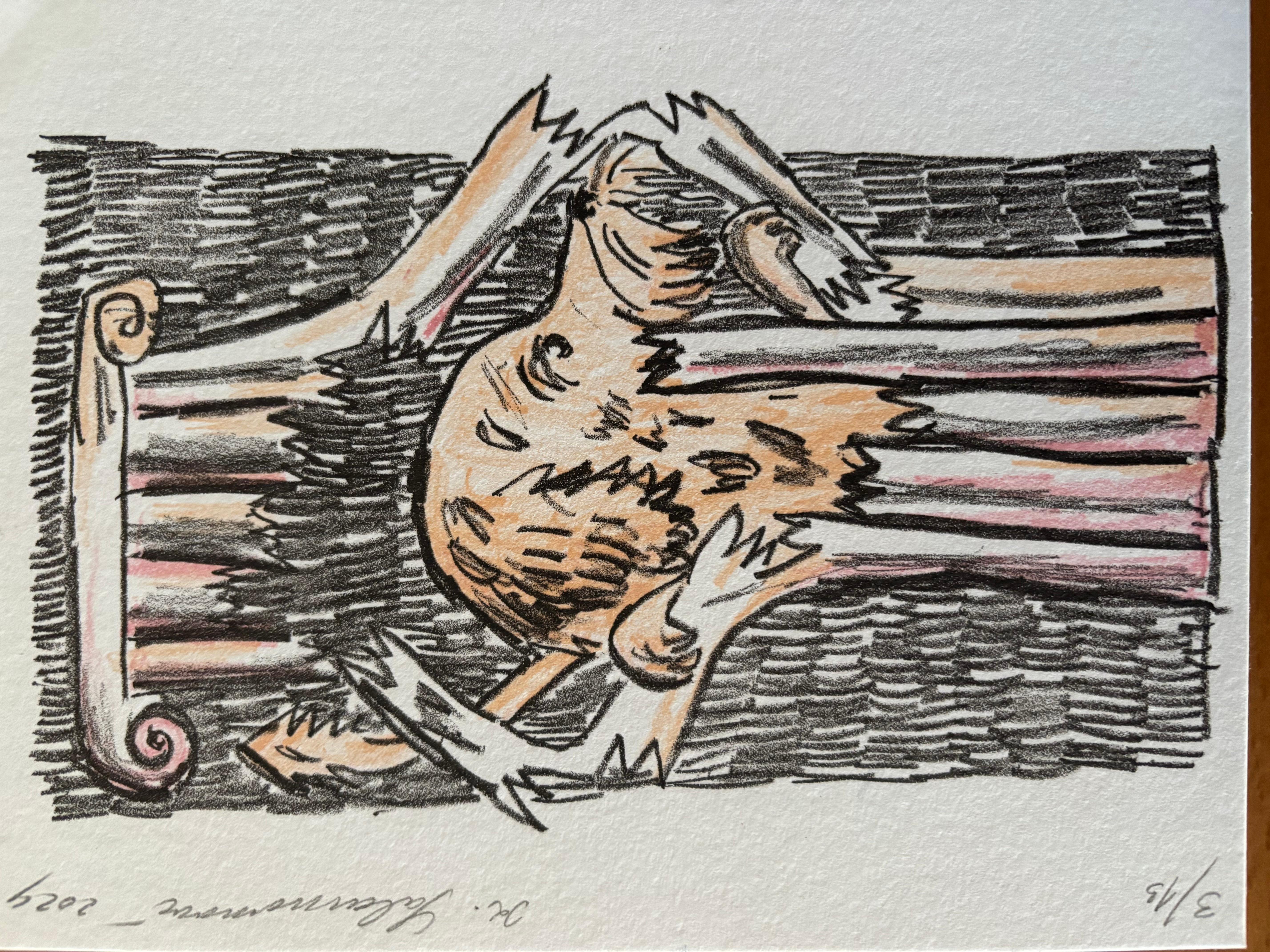 Perrito / Litografía coloreada / Firmada /Limitada en venta 3