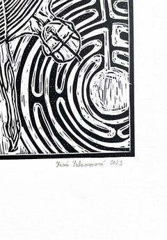 Labyrint I. / Linocut / Edizione 2/6 e firmata