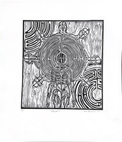 Labyrint I. / Linocut / Auflage 2/6 und signiert