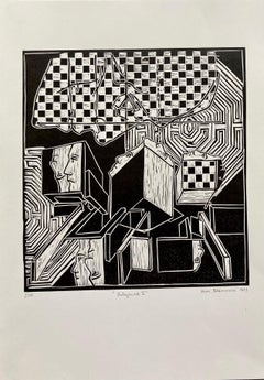 Very Scary - 5 x 7 inch unframed linocut block print, edition of 16