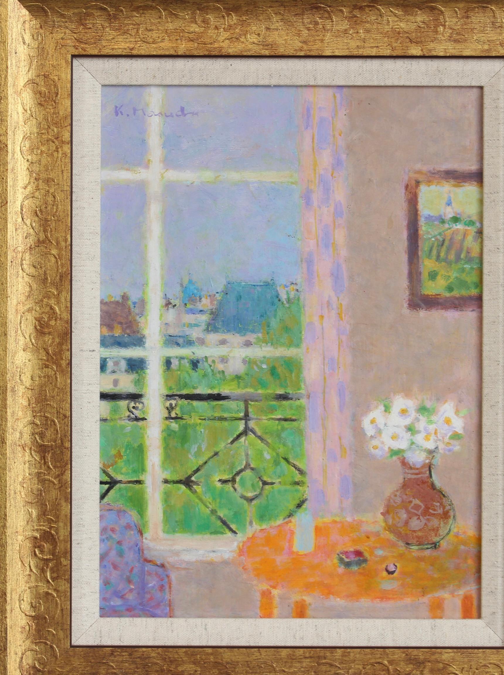 Vue de la Fenêtre (Vista dalla finestra) - Still-Life Painting Marrone di Kimiyo MASUDA