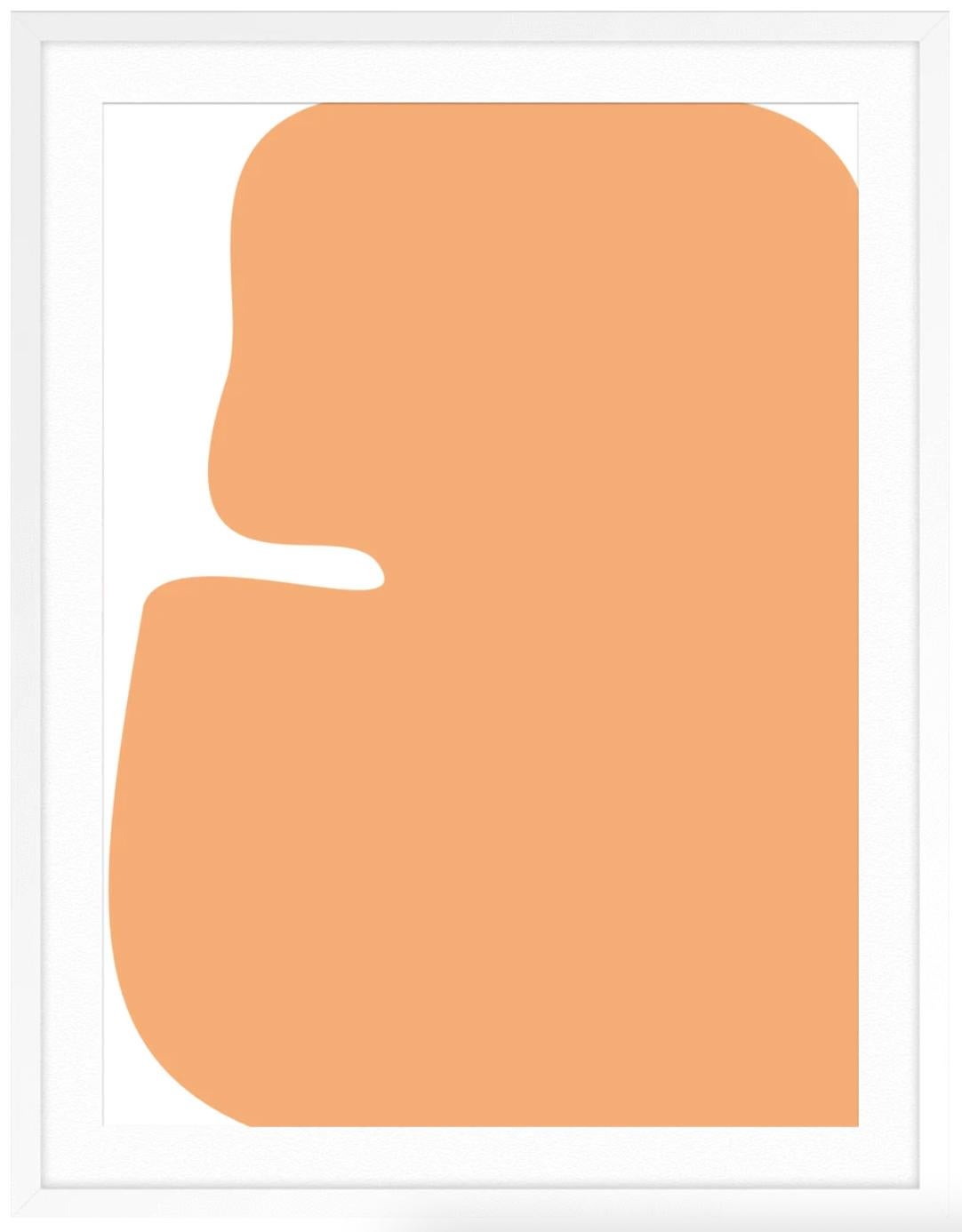 Clementine - Orange Abstract Print by Kimmie B