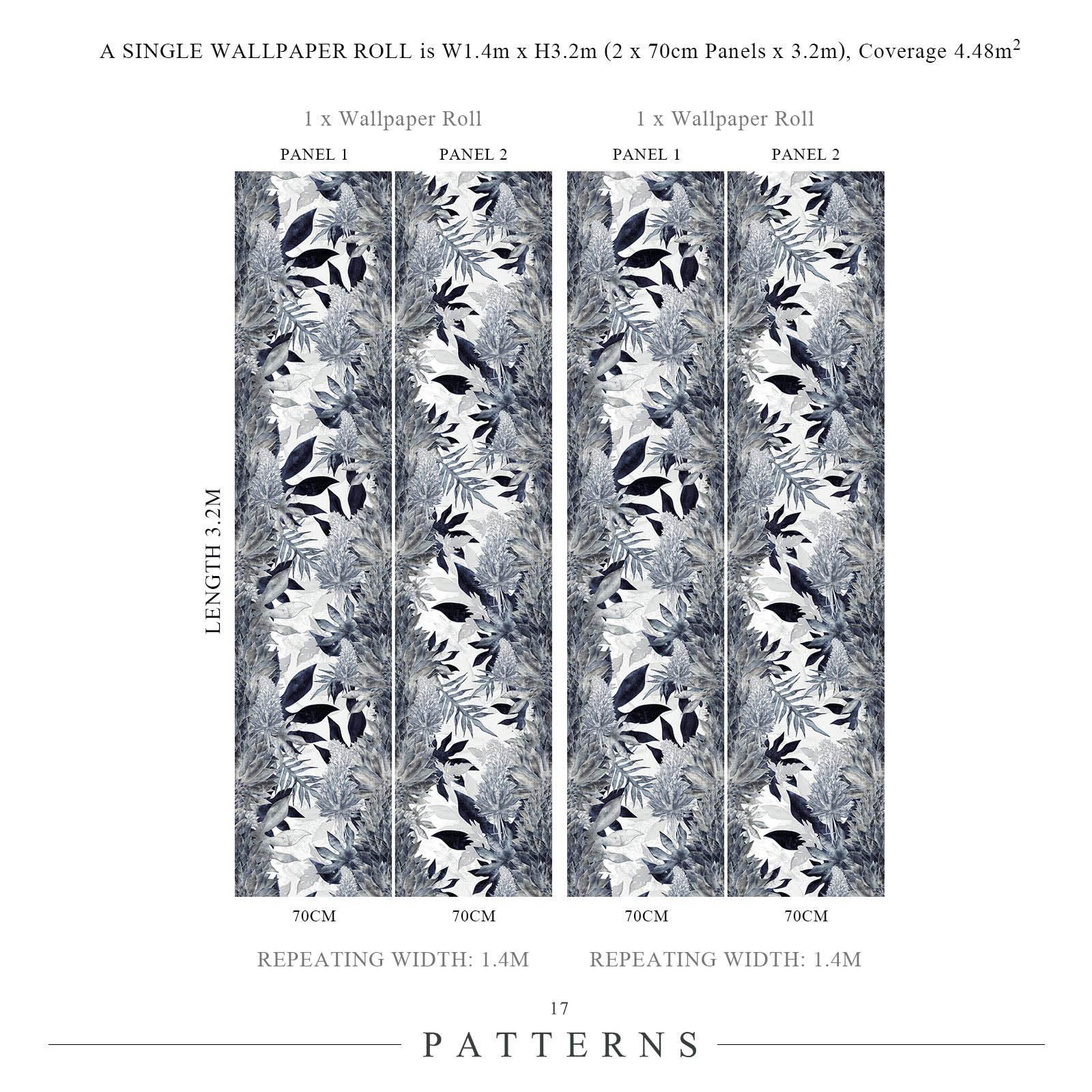 British Kimolia Ocean Blue Wallpaper by 17 Patterns For Sale