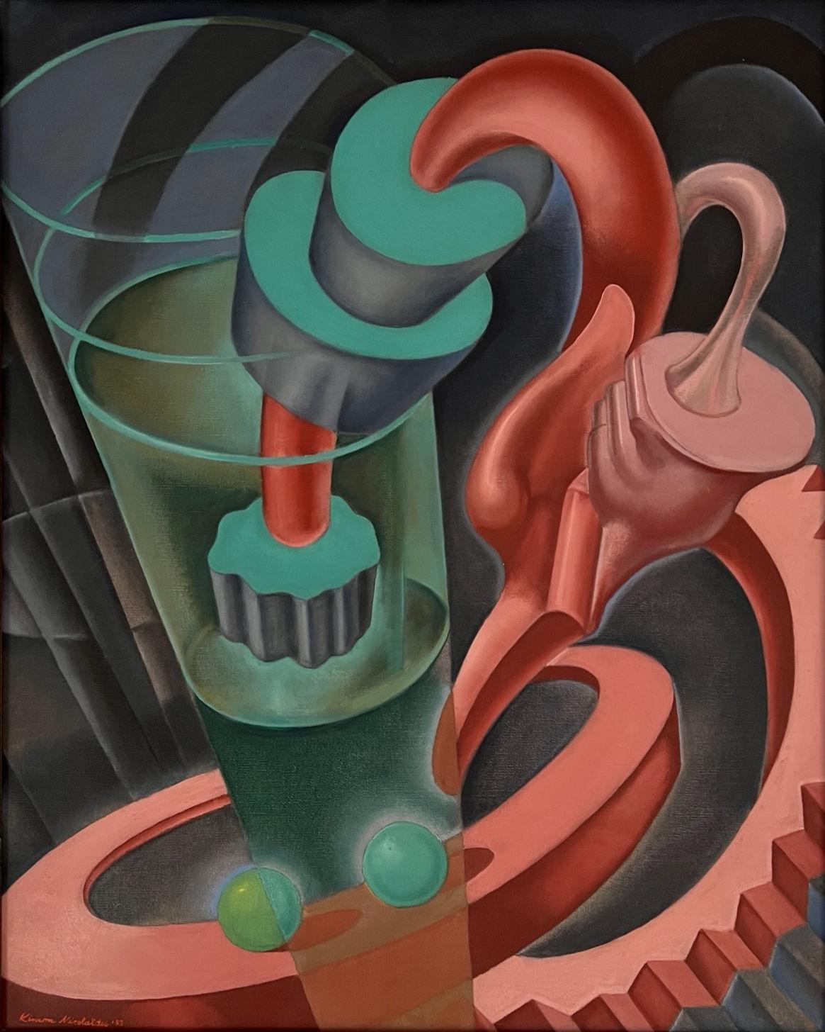 "Energy Manifestation #4" Kimon Nicolaides, 1933 Dynamic Cubist Composition