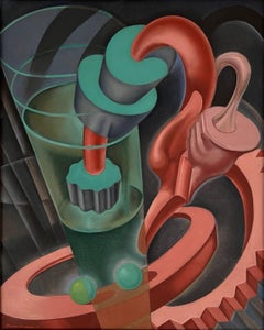 "Energy Manifestation #4" Kimon Nicolaides, 1933 Dynamic Cubist Composition