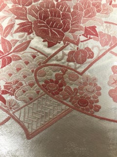 Kimono Art / Japanese Art / Wall Decoration, -Peony Scroll-