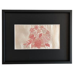 Kimono-Kunst / Japanische Kunst / Wandschmuck, -Peony-Schnörkel