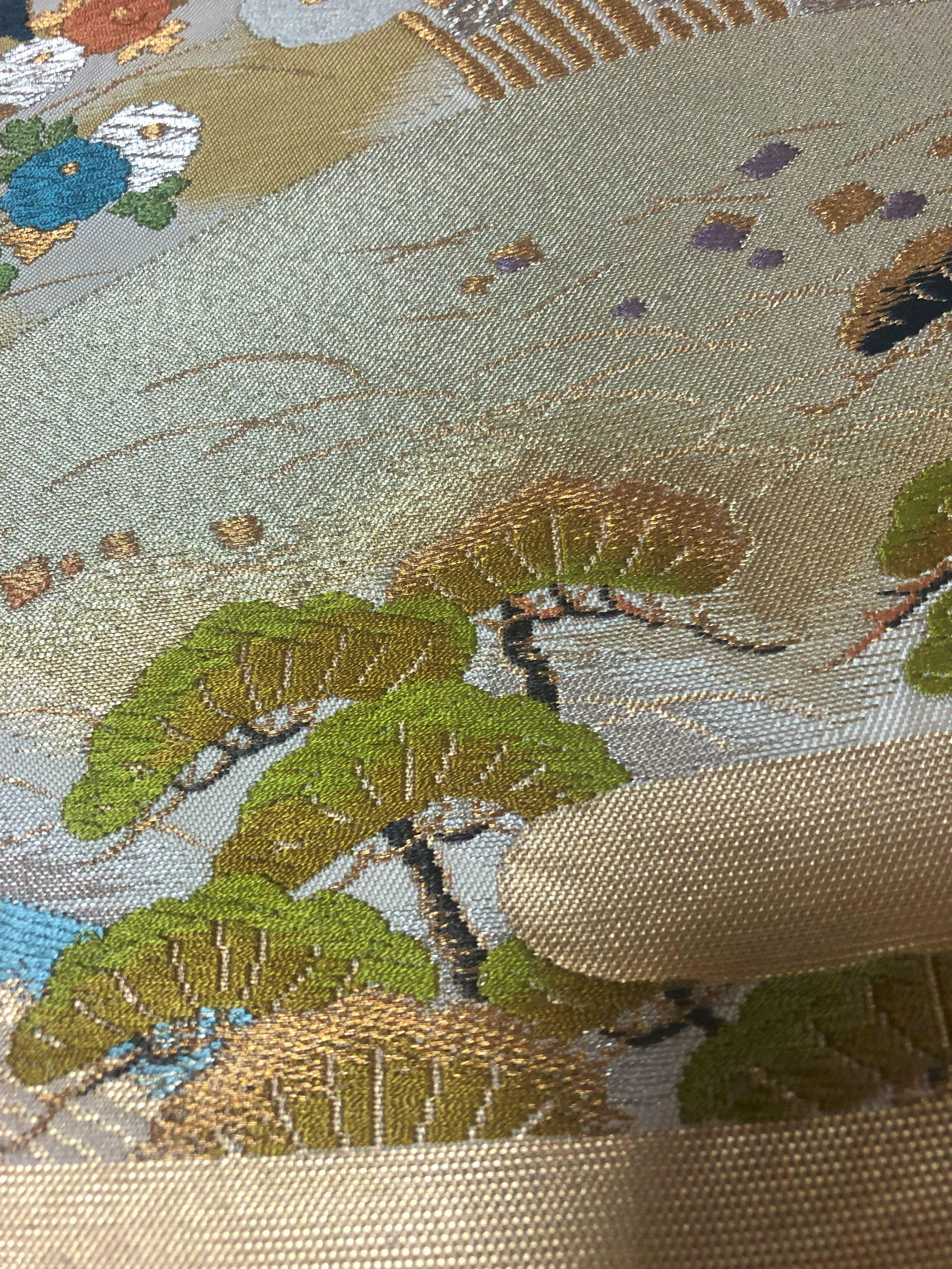 Kimono Art / Japanese Wall Art / “Garden by the Sea” In New Condition For Sale In Shibuya City, Tokyo
