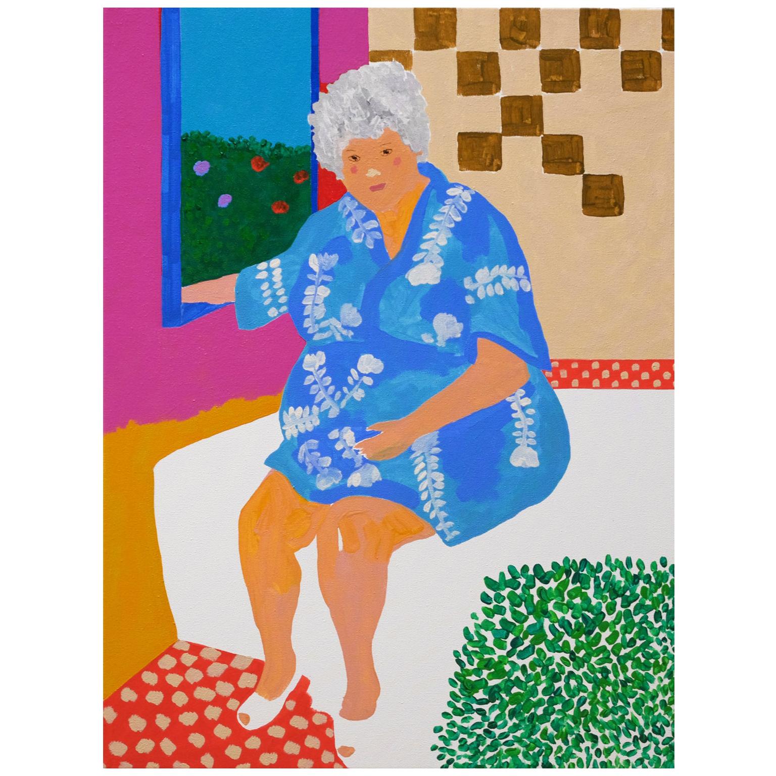 'Kimono Blues' Portrait Painting by Alan Fears Pop Art