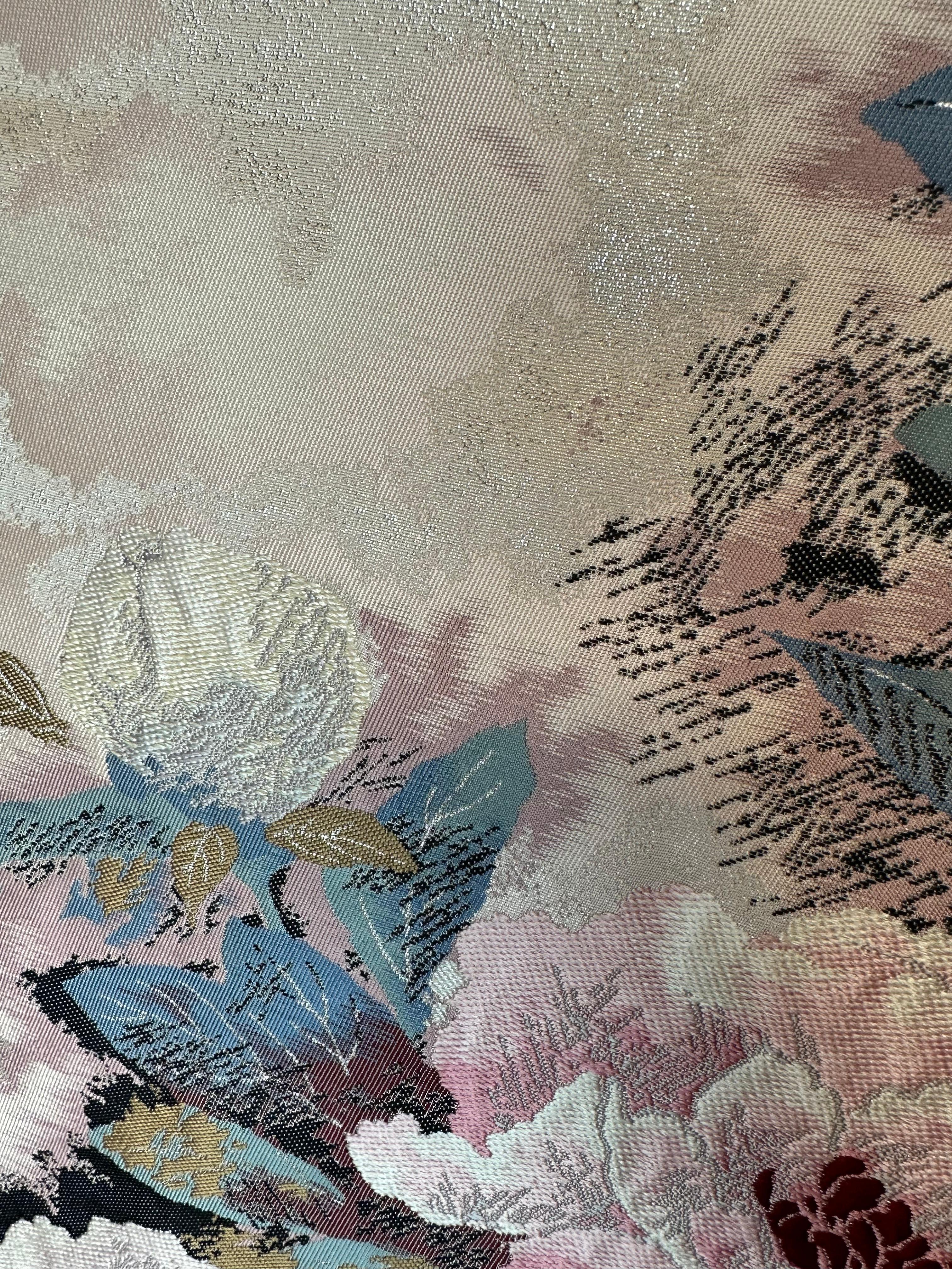 Kimono Tapestry “Prosperous Blossom” , Japanese Art, Japanese Hanging Scroll For Sale 4