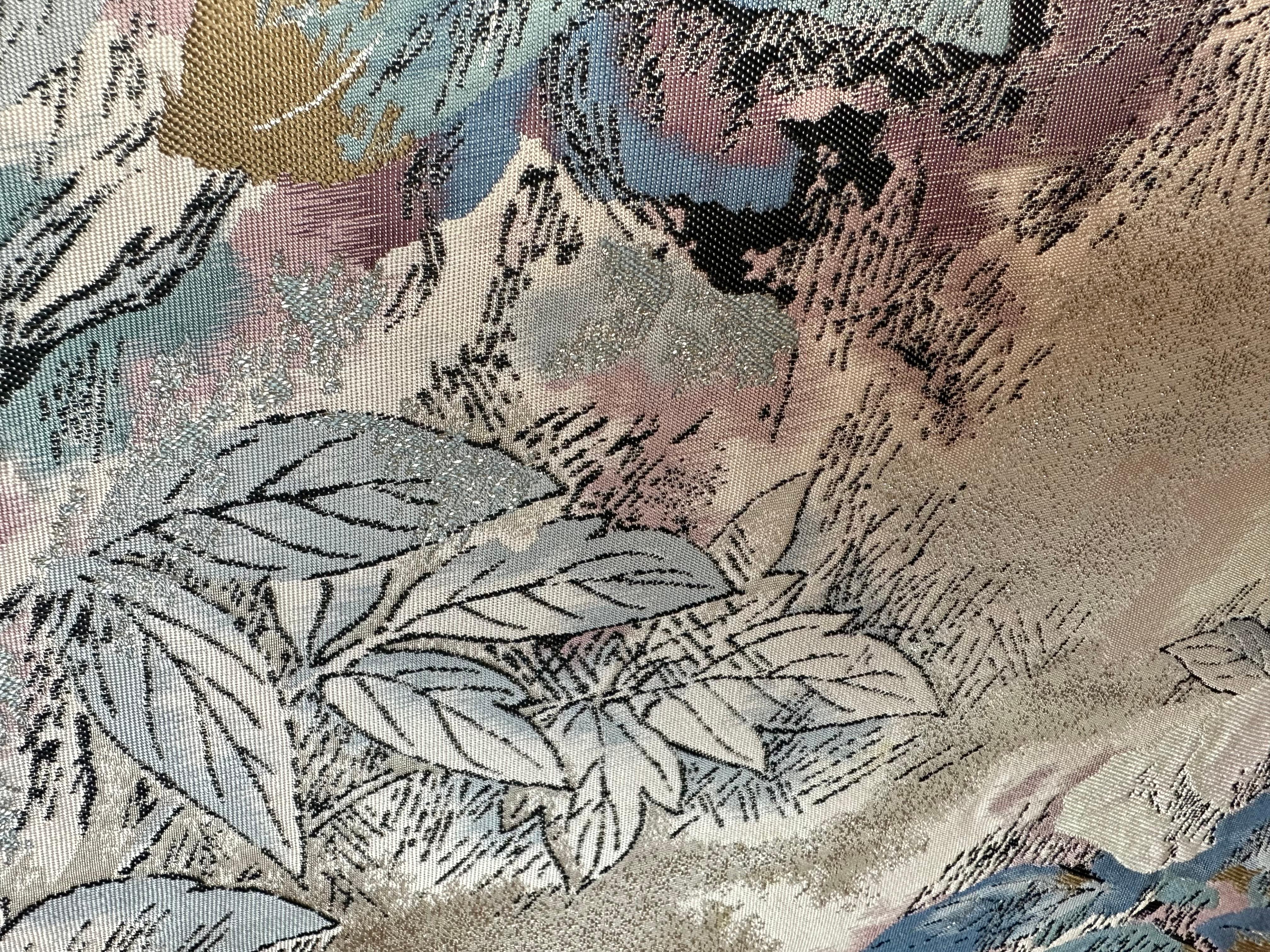 Kimono Tapestry “Prosperous Blossom” , Japanese Art, Japanese Hanging Scroll For Sale 5