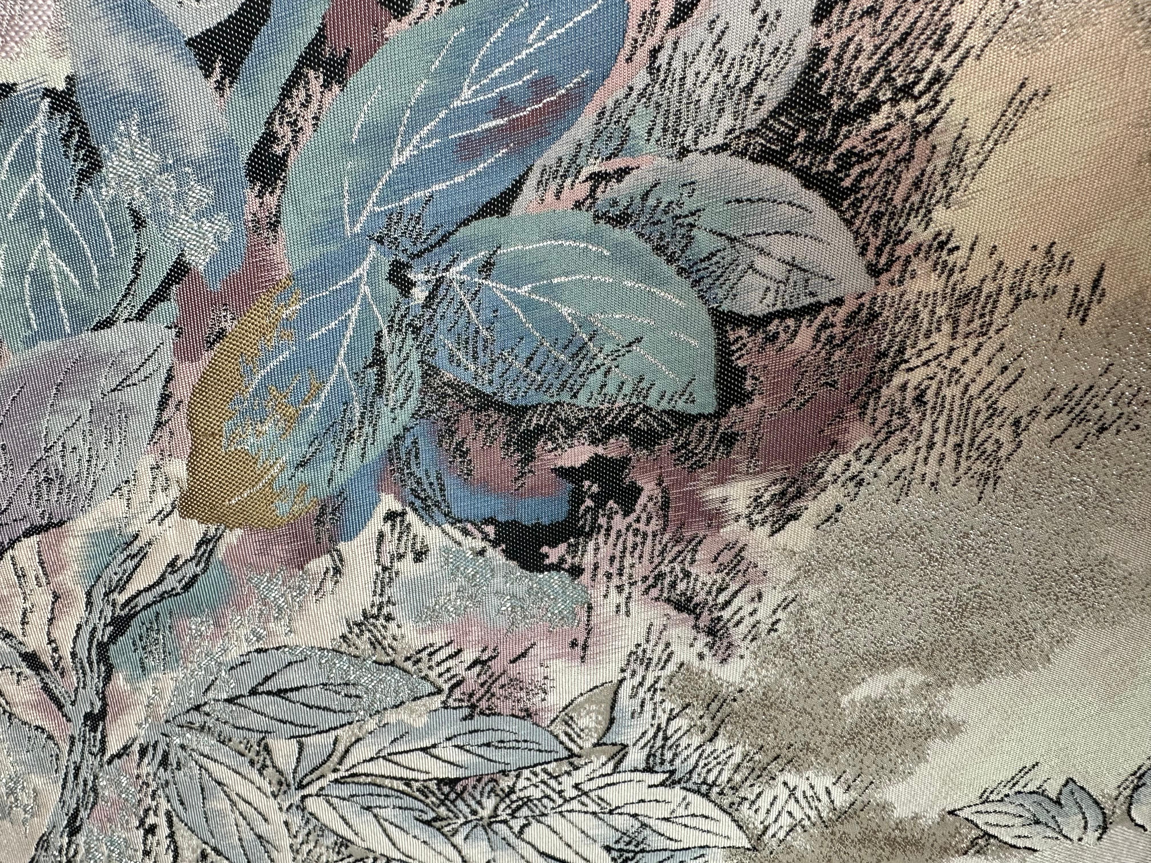 Kimono Tapestry “Prosperous Blossom” , Japanese Art, Japanese Hanging Scroll For Sale 2