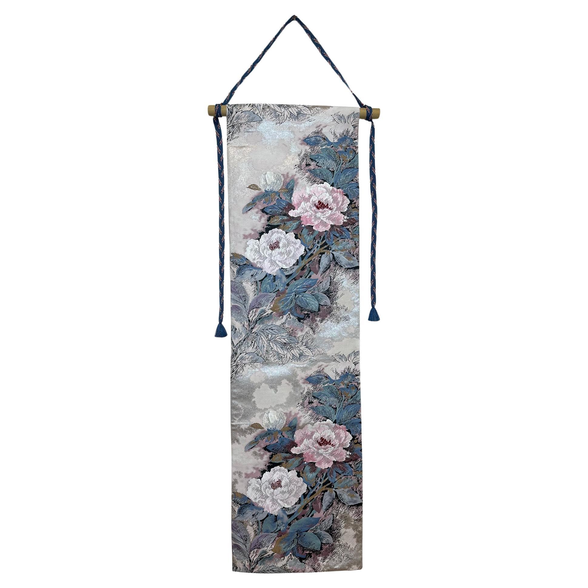 Kimono Tapestry “Prosperous Blossom” , Japanese Art, Japanese Hanging Scroll For Sale