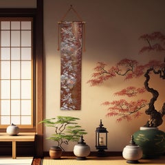 Kimono Tapestry “Scarlet Fantasia” 2/2, Japanese Art, Japanese Hanging Scroll