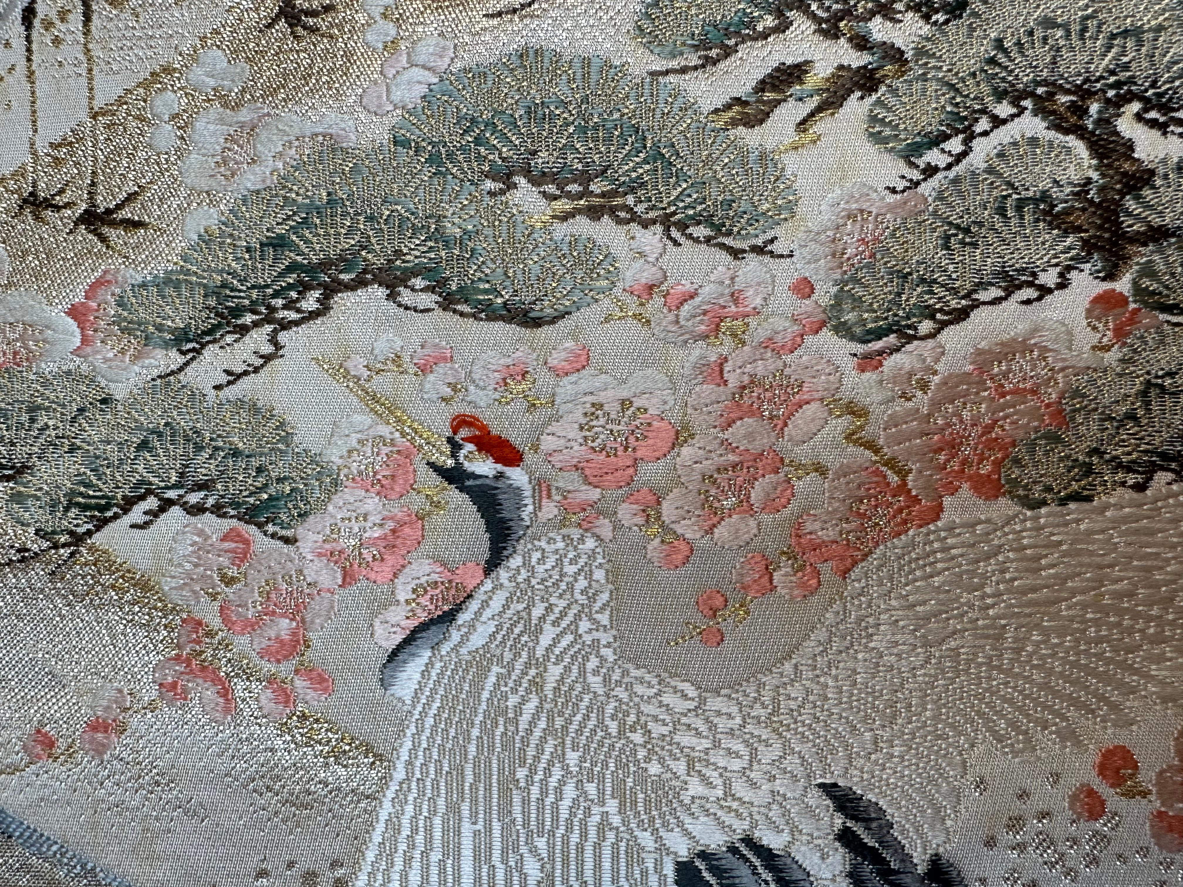XXIe siècle et contemporain Tapisserie kimono The Crane's Departure, art japonais, volutes suspendues japonaises en vente
