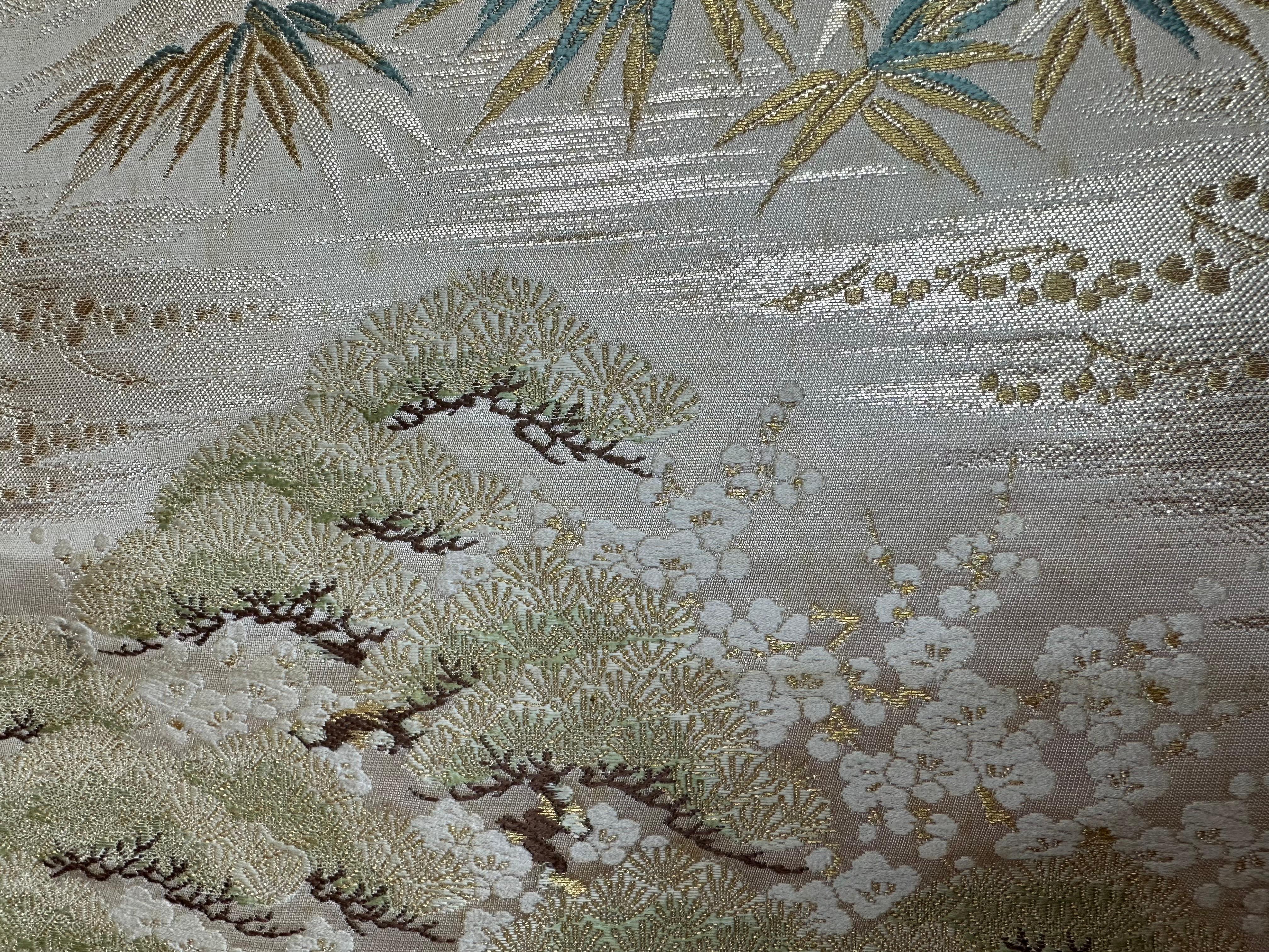 Tissu Tapisserie kimono The Crane's Departure, art japonais, volutes suspendues japonaises en vente
