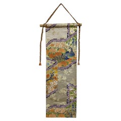 Kimono Tapestry “The King of Peacocks” , Japanese Art, Japanese Hanging Scroll