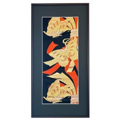 Kimono Wall Art / Japanese Art, -Butterfly of Fortune-