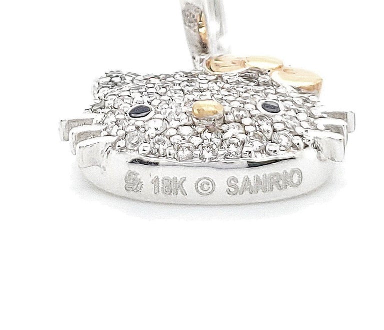 Kimora Lee Simmons for Sanrio Hello Kitty Gold and Diamond Earrings at