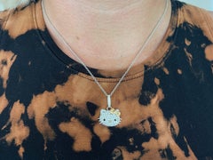 Kimora Lee Simmons Sanrio Hello Kitty 18k White Gold and Diamond Necklace