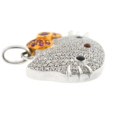 Kimora Lee Simmons Sanrio Hello Kitty 18 Karat White Gold Diamond Pendant