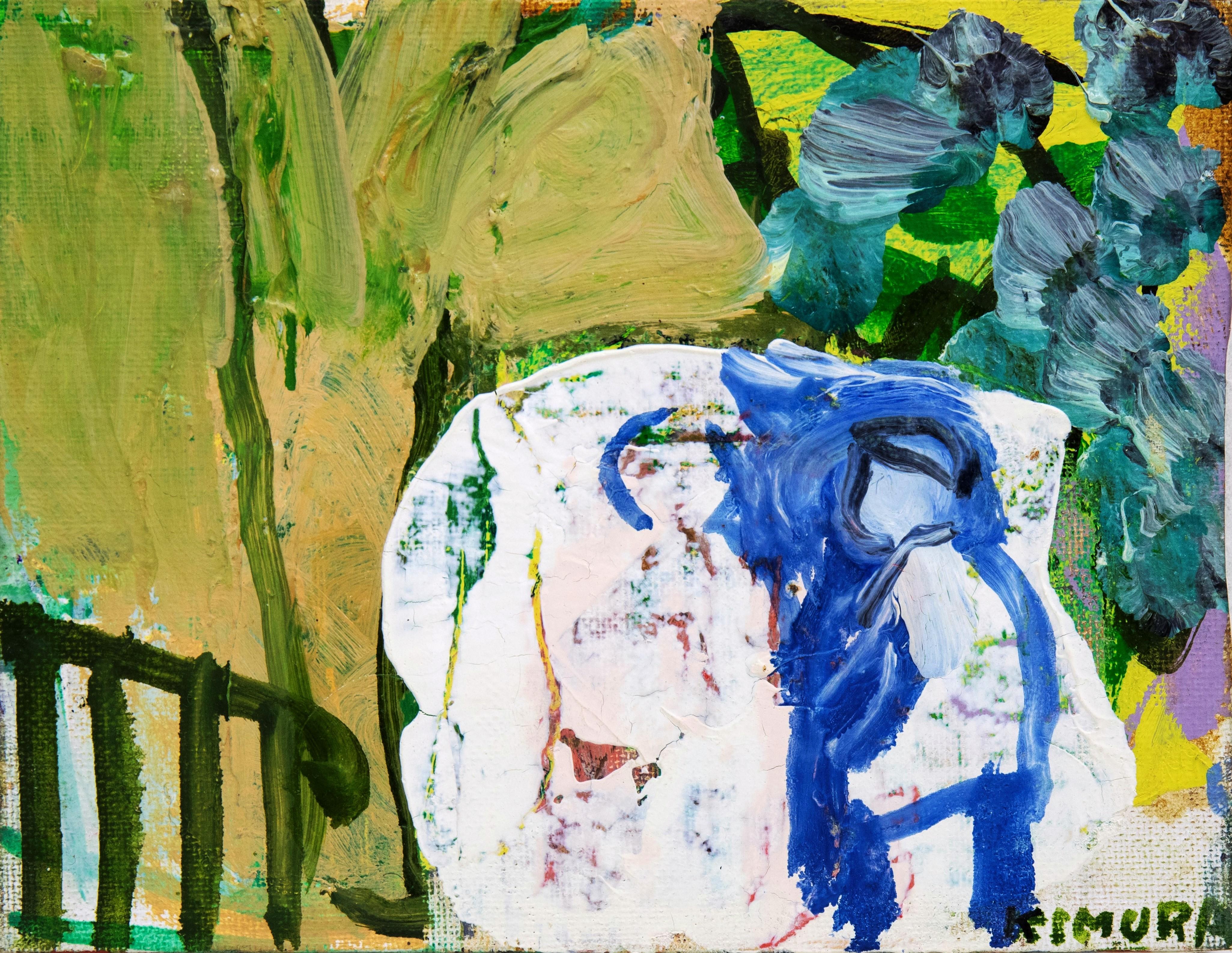 Deux villageois by Kimura Chuta, Abstract Impressionism, New School of Paris