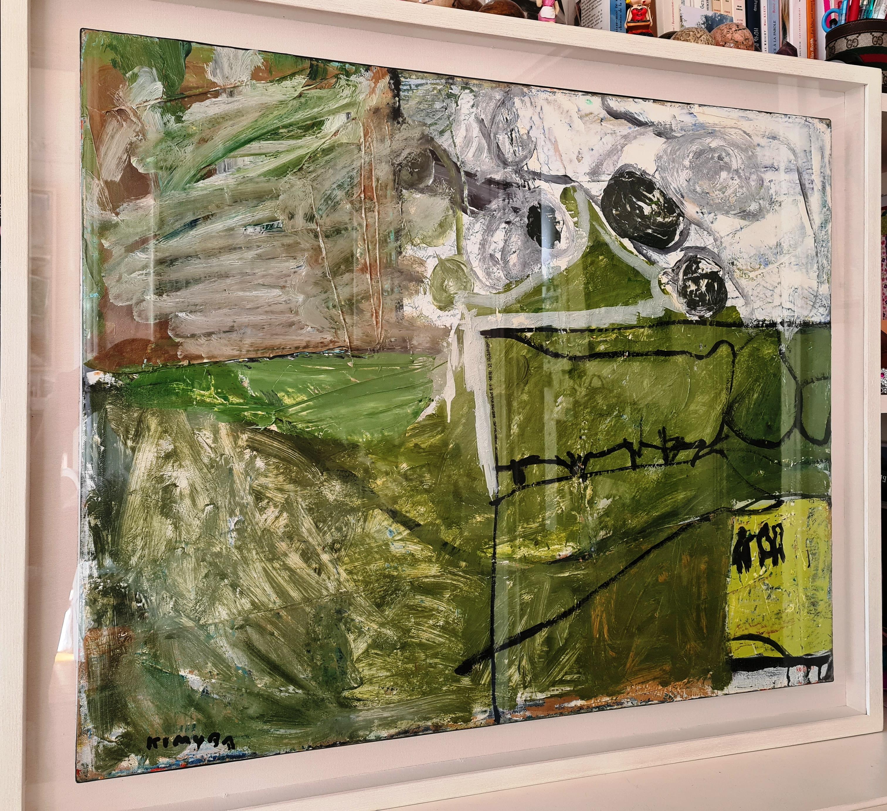 Green Field by Kimura Chuta, Abstract Impressionism, New School of Paris For Sale 1