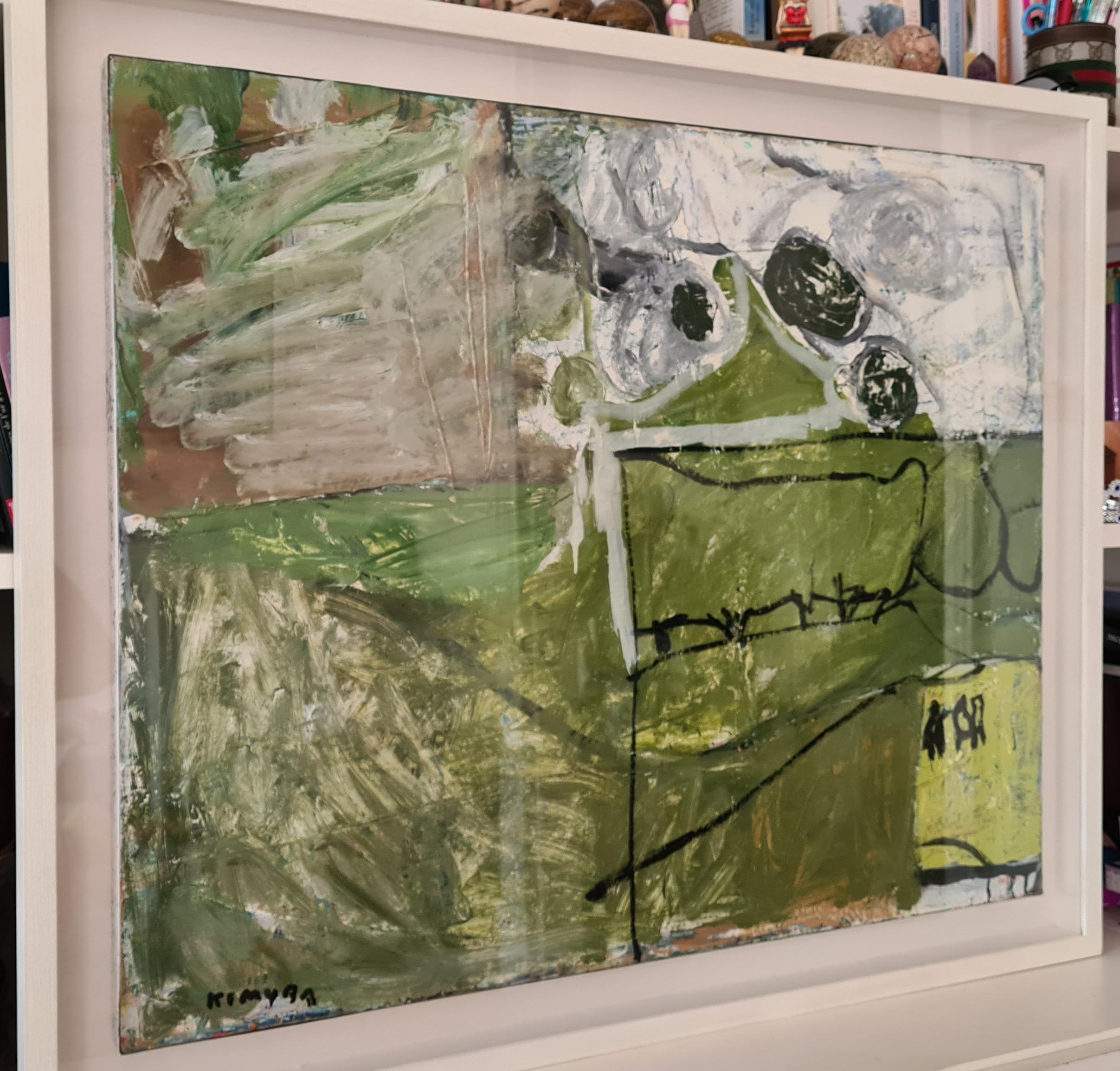 Green Field by Kimura Chuta, Abstract Impressionism, New School of Paris For Sale 4