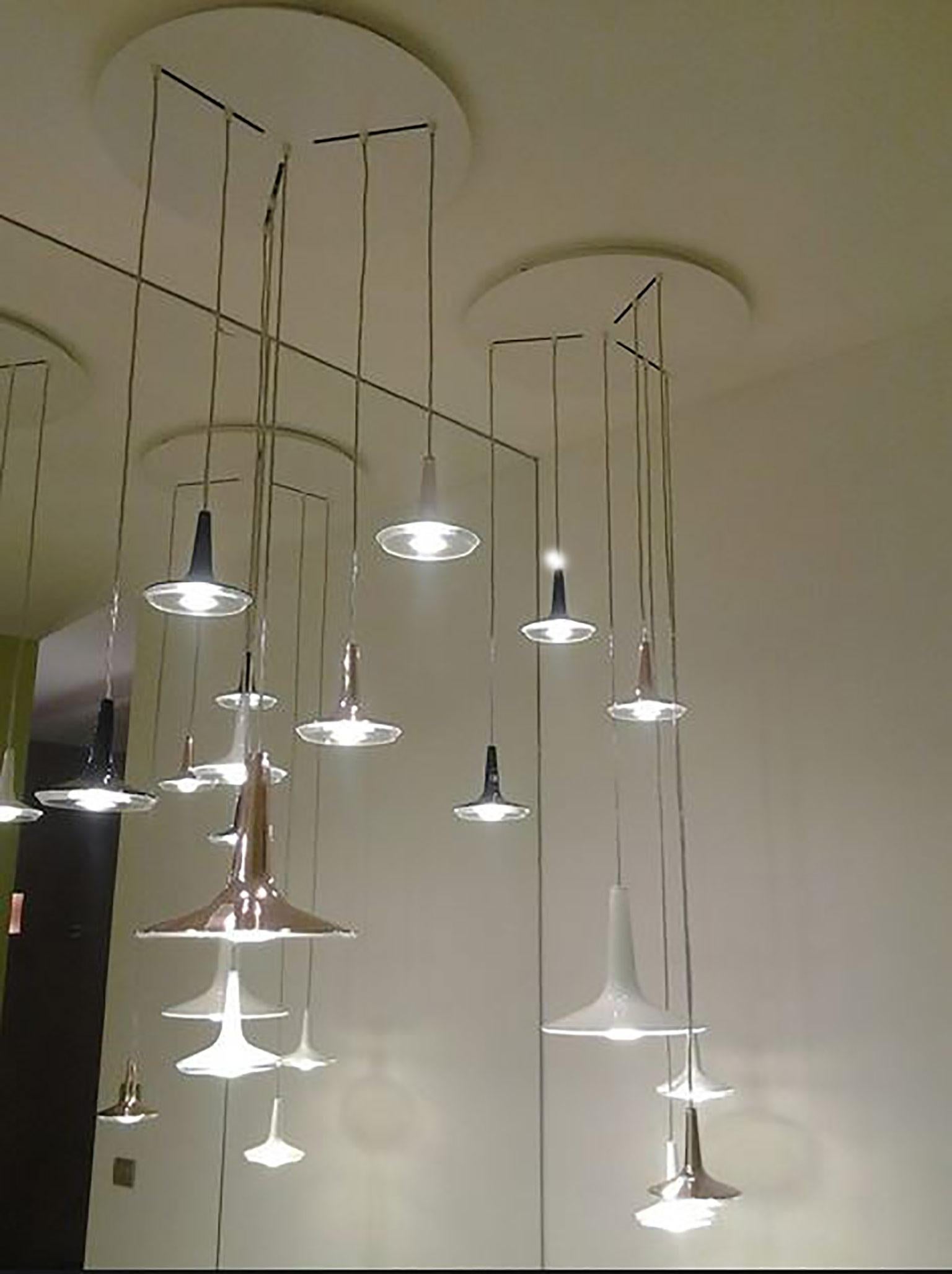 Contemporary Kin Suspension Lamp by Francesco Rota for Oluce For Sale