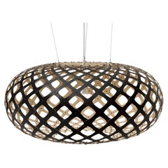 Kina 140 Pendant Lamp in 1 Side Painted Bamboo Plywood by David Trubridge