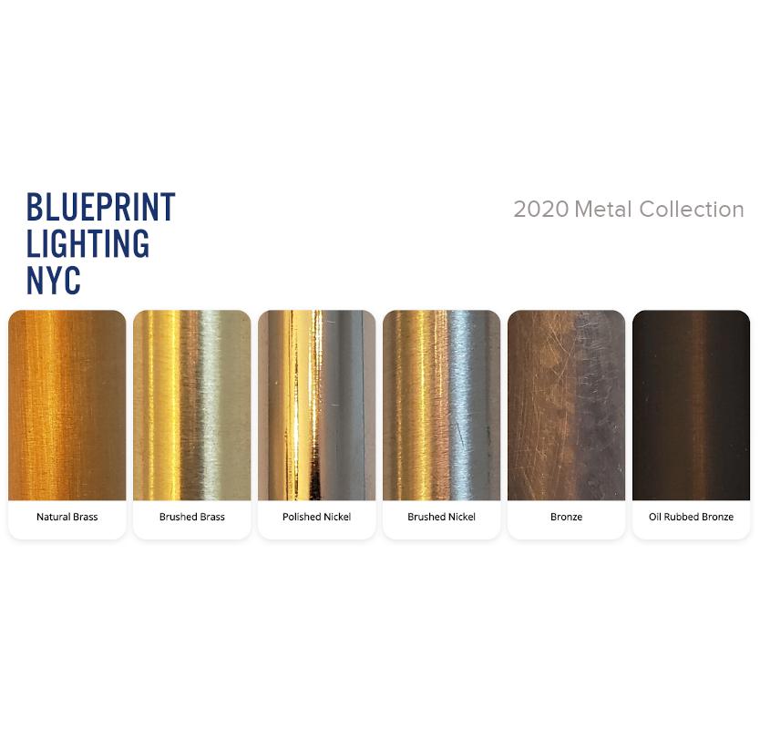 Brass KINA 2 Wall Sconce or Flushmount in Blown Glass and Bronze, Blueprint Lighting For Sale