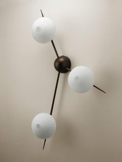 KINA 3 Wall Light or Sconce in Bronze and Blown Glass by Blueprint Lighting
