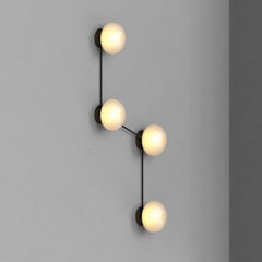 KINA 4 Wall Light or Flushmount in Blown Glass and Black, Blueprint Lighting