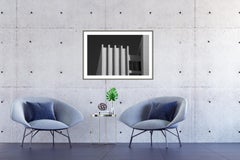 Art Deco Beach Facade, Miami Vintage Hotel Building, Black a& White Architecture