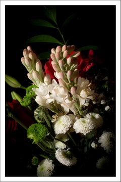 Flowers with Caravaggio Light, Still-Life Giclée Photo, Baroque Bouquet, Limited