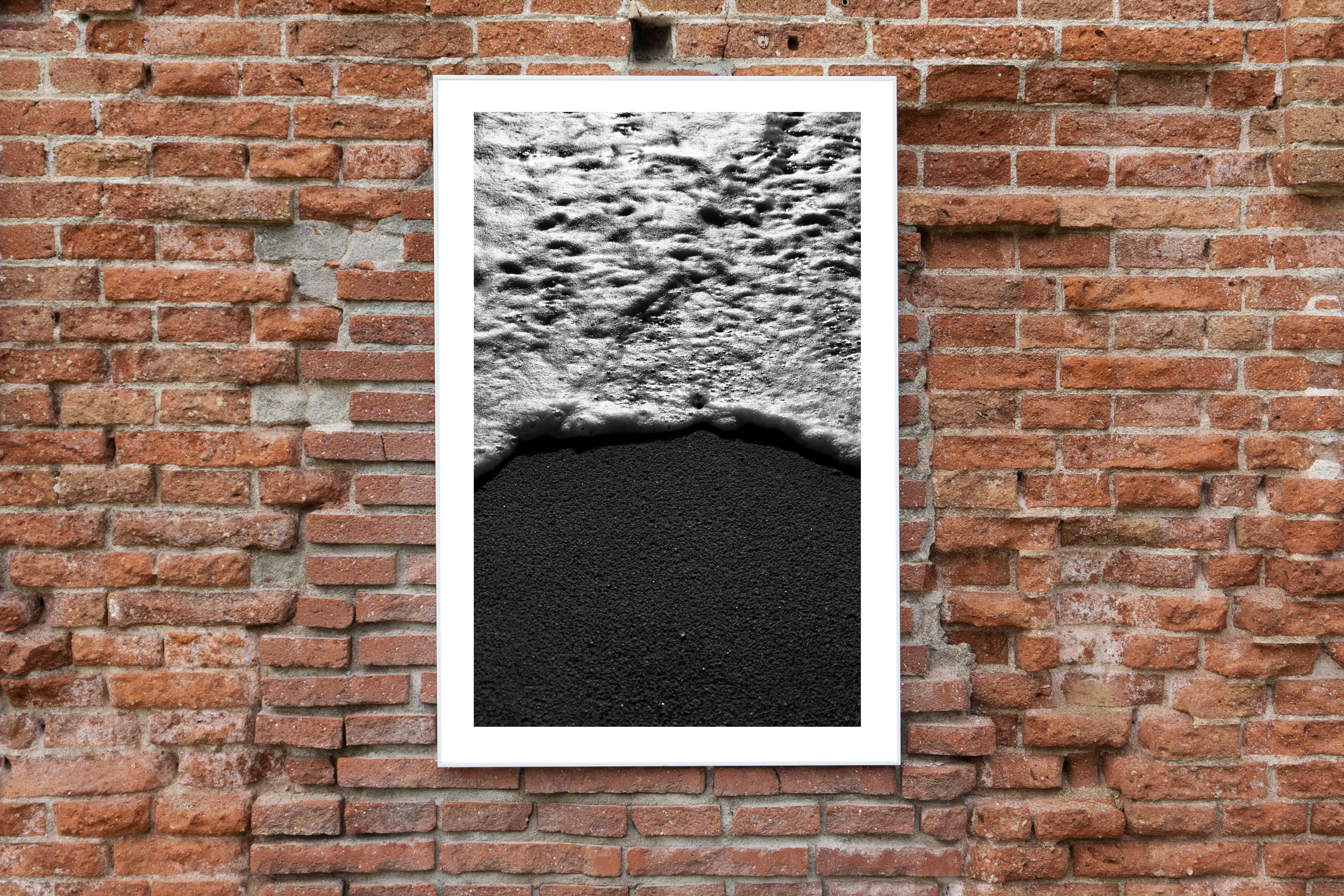 Large Vertical Black and White Seascape of Foamy Shore, Sugimoto Style, Shore For Sale 1