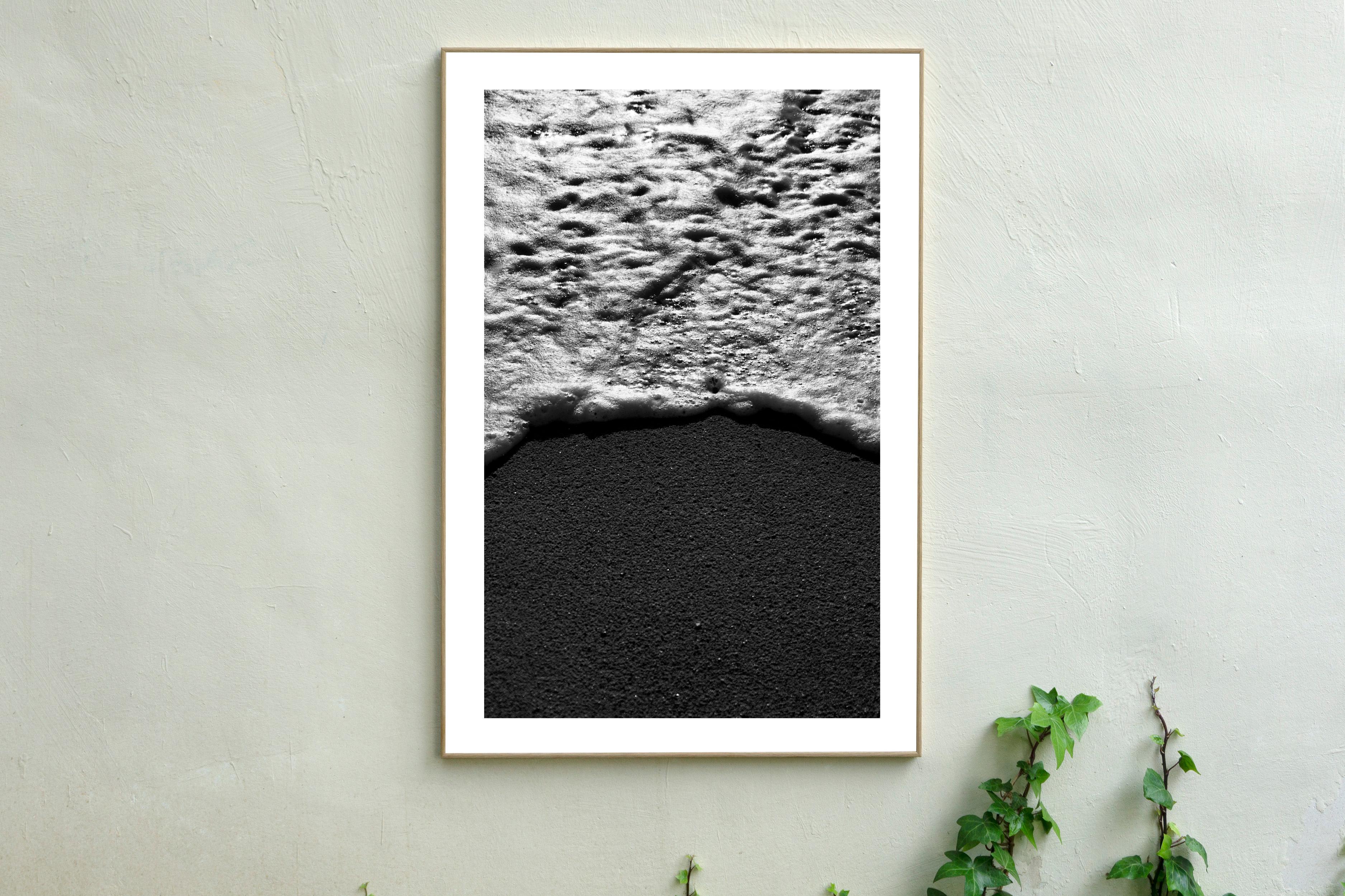 Large Vertical Black and White Seascape of Foamy Shore, Sugimoto Style, Shore For Sale 3