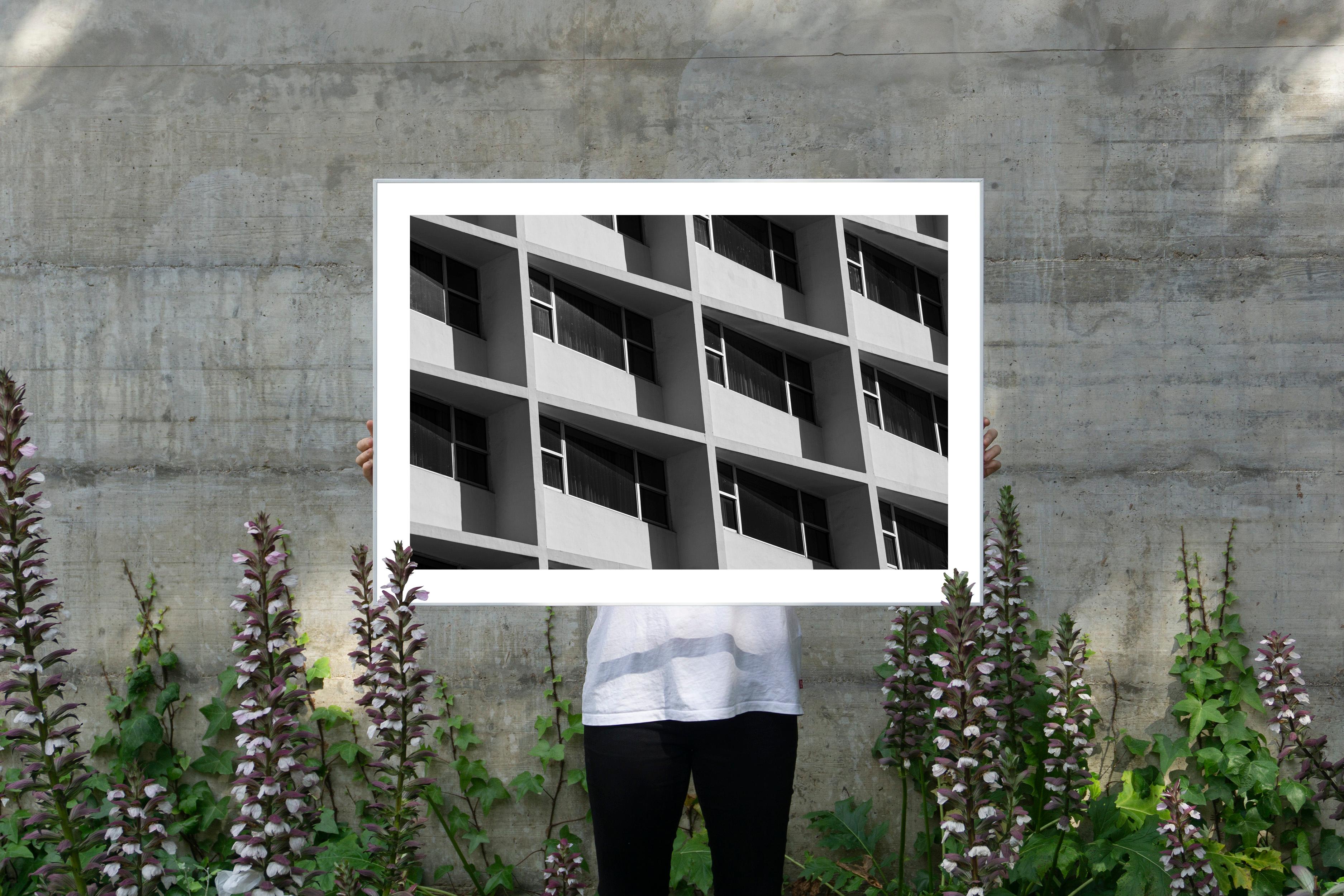 This is an exclusive limited edition black and white Giclée print, on 100% cotton Hahnemühle Photo Rag Fine Art matte paper.

This series of black and white photographs capture stunning minimalist Art Deco buildings in Miami Beach. The building's