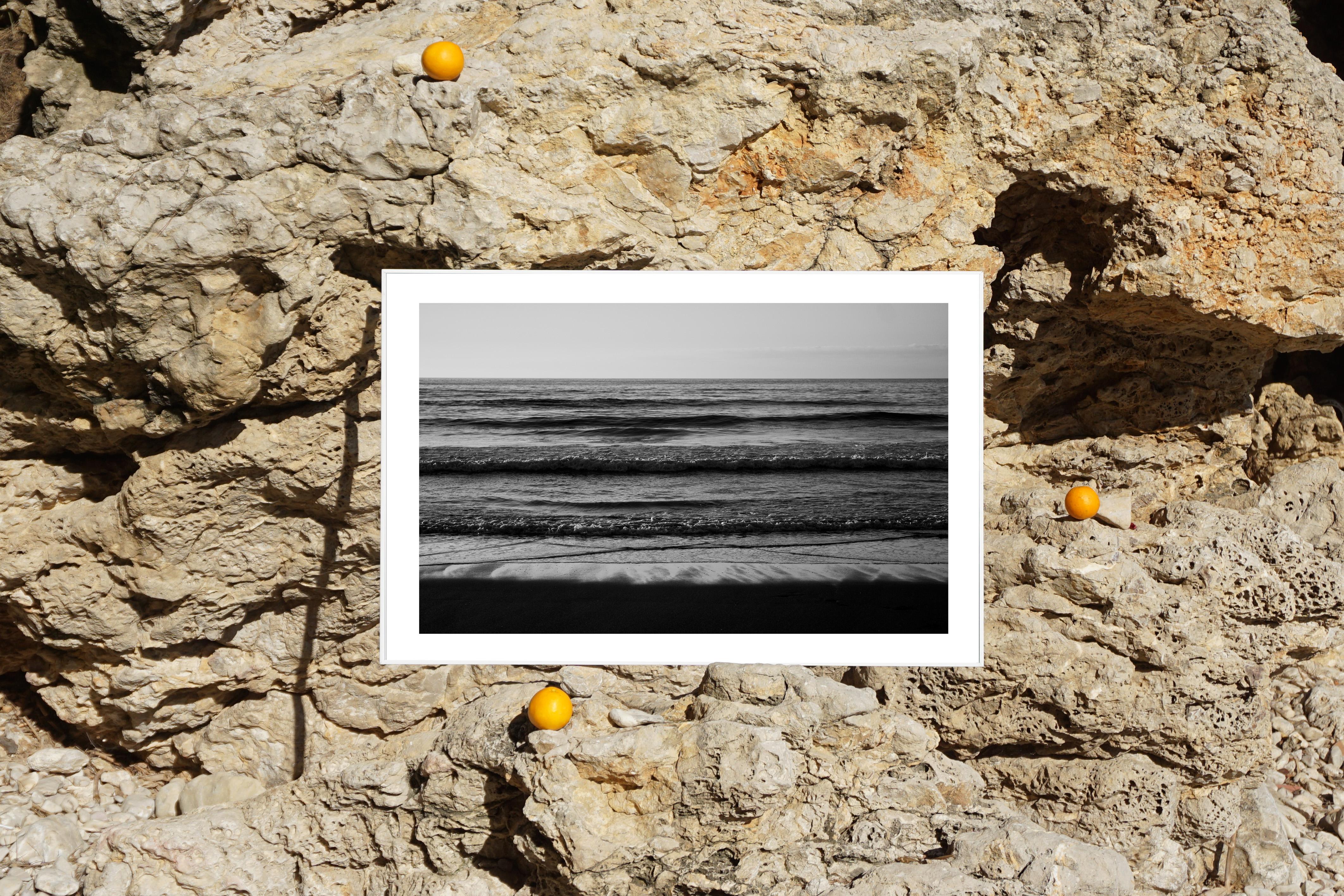 Pacific Beach Horizon, Colossal Seascape in Black and White, Navy Sunset, Classy 2