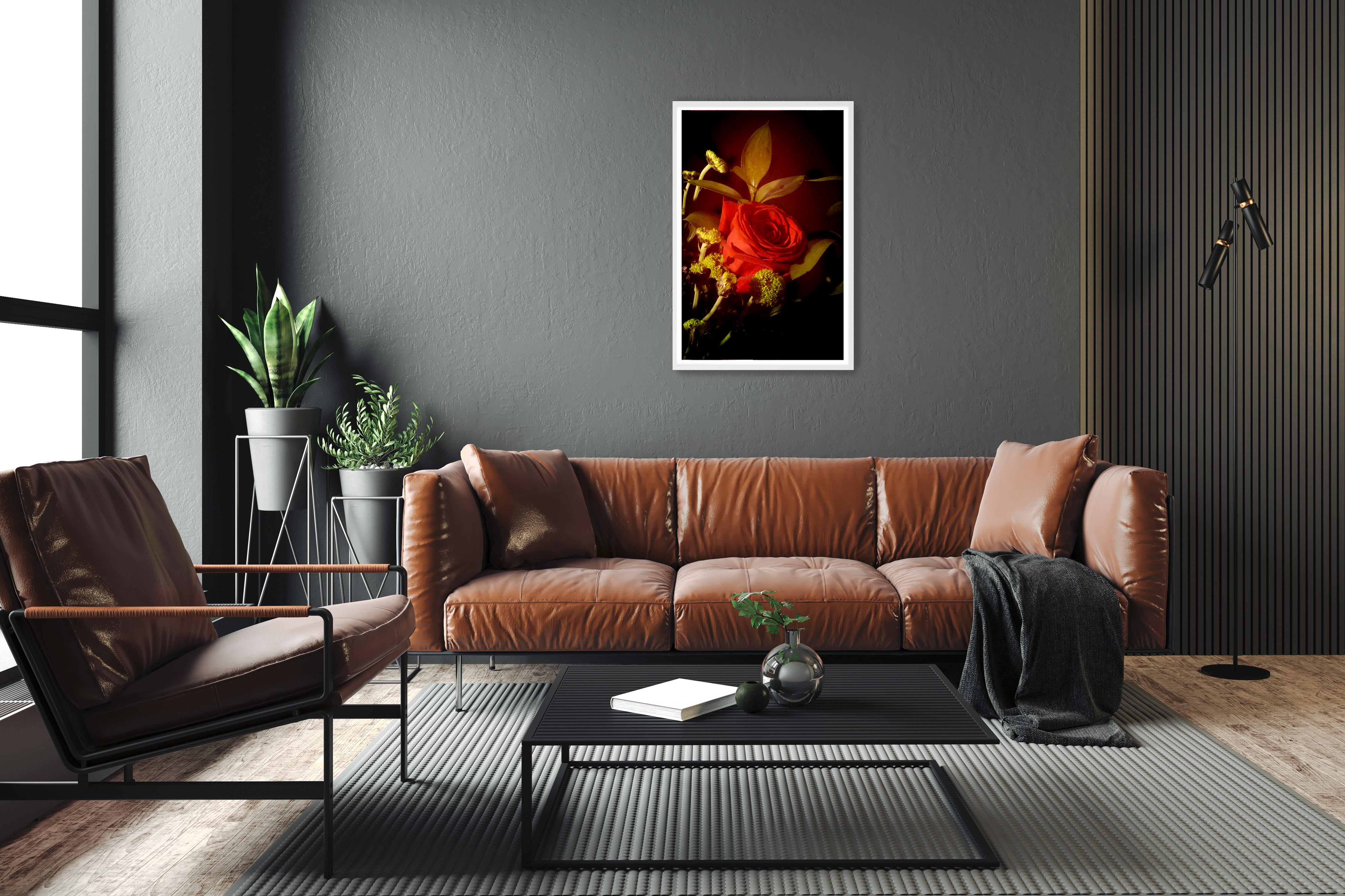 This is an exclusive limited edition color Giclée print, printed on matte photographic paper.

This exquisite still life photo, shows a classy bouquet beautifully lit with soft light.

The print measures 36 x 24 inches total, with an image size of