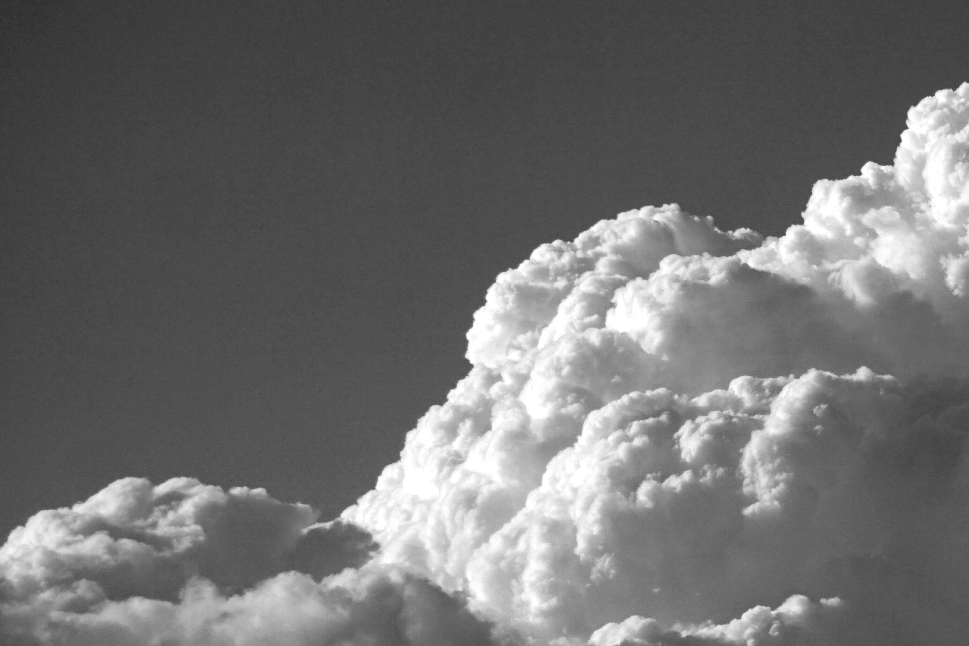 Zen Clouds Landscape in Black and White, Limited Edition Giclée Print, Sky Scape (Paysage de ciel) - Noir Black and White Photograph par Kind of Cyan