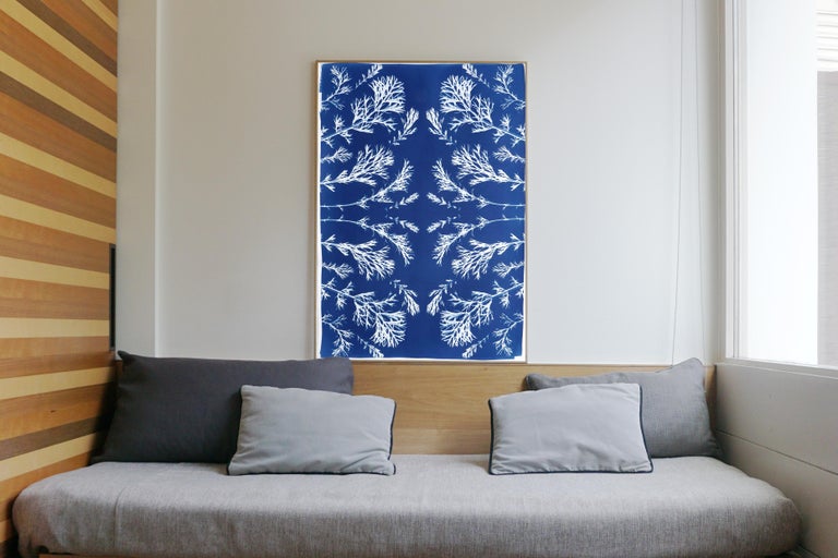 Classic Botanical Cyanotype, Handmade Using Natural Sunlight, Limited Edition  For Sale 2